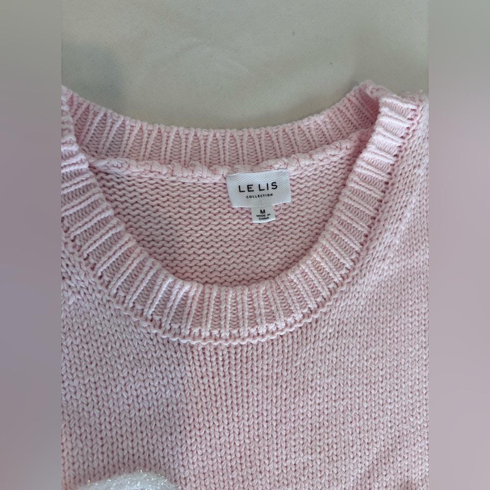 Le Lis Light Pink Knit Bride Sweater Vest - Picture 2 of 4